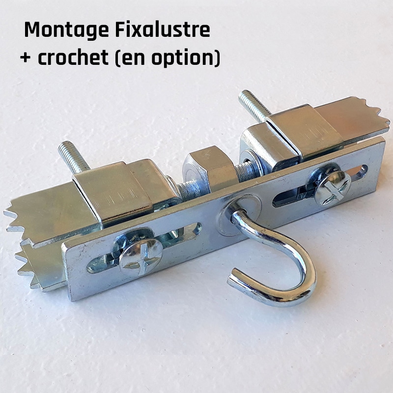 Fixalustre, votre fixation plafonnier sans percer